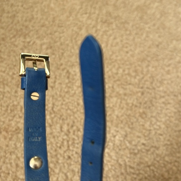 Valentino leather stud Blue Bracelet with Gold Studs - Picture 7 of 8